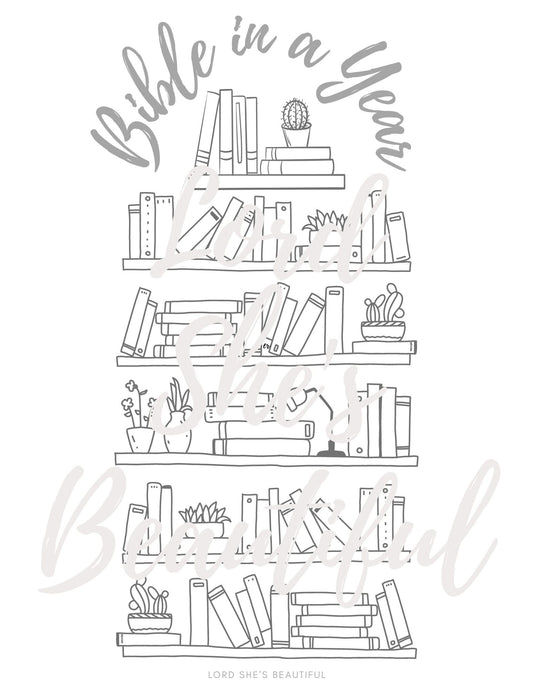 Bible in a Year Printable Bookshelf